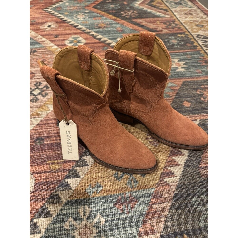 TECOVAS Lucy Suede Ankle Boot in Desert Rose Pink (NEW)-Womens Size 7B